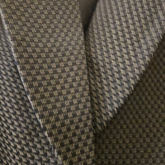 NWT Le Suit Career Office Wear Navy Blue Small Polka Dot Blazer Peplum Jacket 8 - Picture 6 of 11